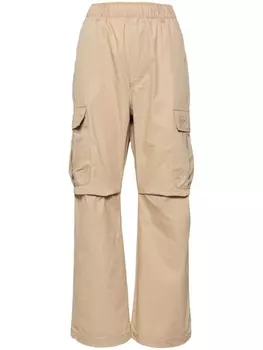 Chocoolate брюки карго с вышитым логотипом, коричневый