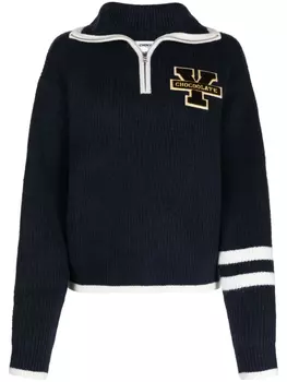 Chocoolate джемпер в рубчик с нашивкой-логотипом, синий