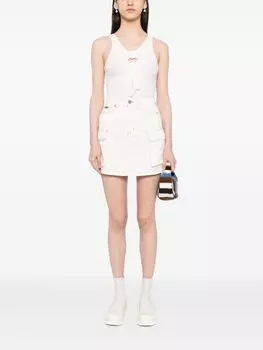 CHOCOOLATE джинсовая юбка карго, белый