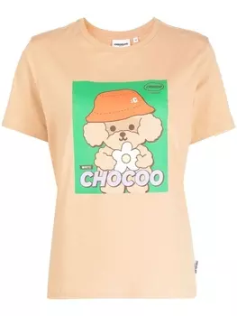 Chocoolate футболка с логотипом, коричневый