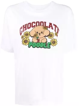 Chocoolate футболка с принтом Chocoolate Poodle, белый