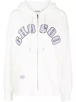 CHOCOOLATE худи на молнии с логотипом, белый