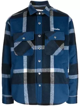 Chocoolate клетчатая рубашка с вышитым логотипом, синий