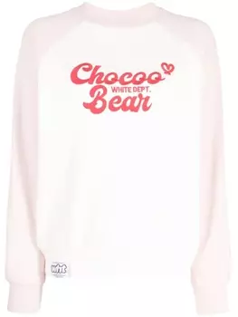 Chocoolate толстовка в стиле колор-блок с логотипом, белый