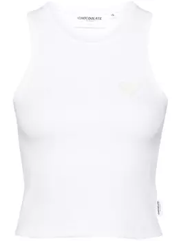 CHOCOOLATE топ с нашивкой-логотипом, белый