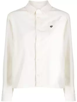 Chocoolate вельветовая рубашка с нашивкой-логотипом, нейтральный цвет