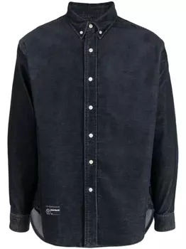 Chocoolate вельветовая рубашка с вышитым логотипом, синий