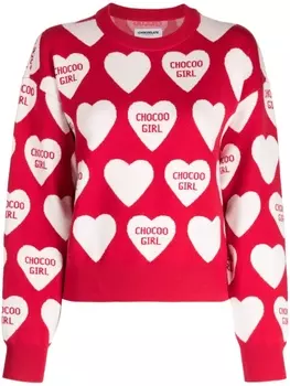 Chocoolate жаккардовый джемпер, красный