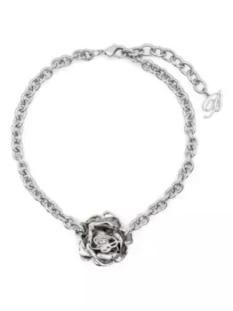Чокер с цветочным декором BLUMARINE, серебяный
