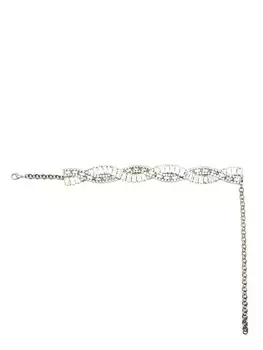 Чокер с кристаллами Alessandra Rich, серебряный