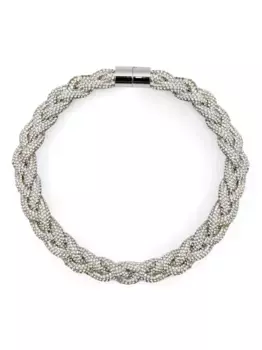 Чокер Yua с кристаллами ISABEL MARANT, серебяный