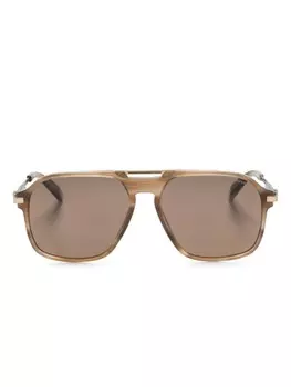 Chopard Eyewear солнцезащитные очки-пилоты с логотипом, коричневый