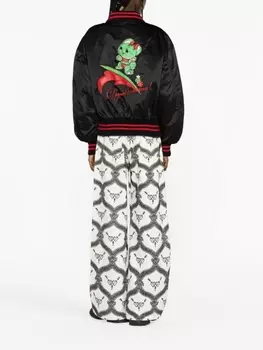 Chopova Lowena бомбер с вышитым логотипом, черный