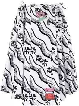 Chopova Lowena юбка с графичным принтом, белый