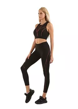 Чёрно-оранжевые женские леггинсы Grab