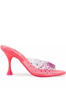Christian Louboutin 85 мм Degramule Strass мюли, розовый