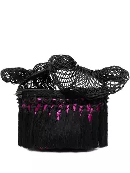 Christian Louboutin атласная мини-сумка Flamencaba, черный