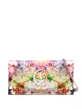 Christian Louboutin атласный клатч Loubi54, розовый