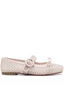 Christian Louboutin балетки Mamastrapitina, нейтральный цвет