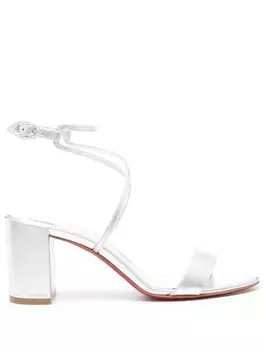 Christian Louboutin босоножки Choca Girl 70, серебристый