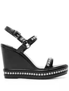 Christian Louboutin босоножки Pyrastrass 110 на танкетке, черный