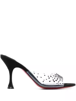 Christian Louboutin босоножки с кристаллами, черный