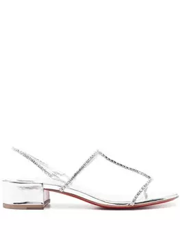 Christian Louboutin босоножки Simple Queenie 25, серебристый