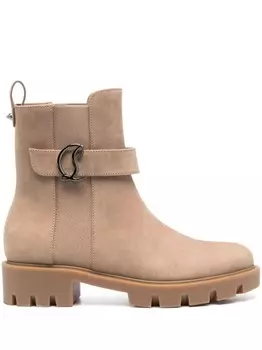 Christian Louboutin ботинки с логотипом, коричневый