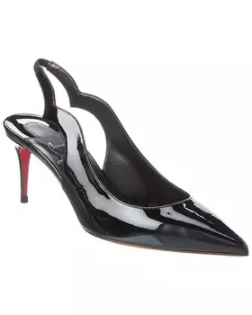 Christian Louboutin Hot Chick Sling 70 Патентные туфли-лодочки с ремешком на пятке, черный
