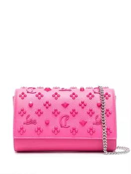 Christian Louboutin клатч Paloma Loubinthesky с шипами, розовый