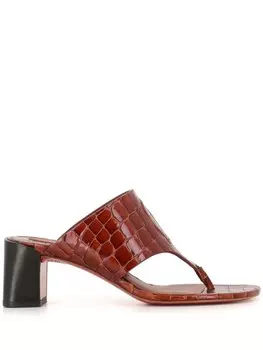 Christian Louboutin кожаные мюли CL Tongamule 55 мм, красный