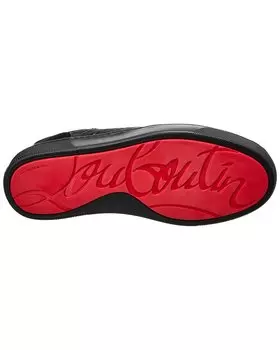 Christian Louboutin Кроссовки Happyrui из парусины и замши с покрытием, черный