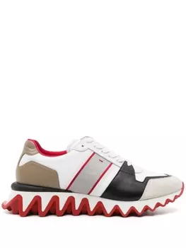 Christian Louboutin кроссовки Loubishark на шнуровке, белый