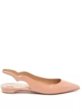 Christian Louboutin лакированные балетки, нейтральный цвет