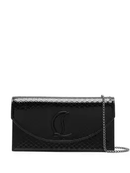 Christian Louboutin лакированный клатч Loubi54, черный