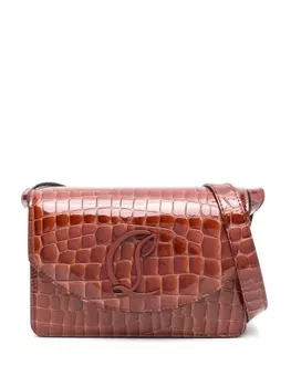 Christian Louboutin мини-сумка через плечо Loubi54, коричневый