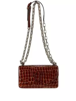 Christian Louboutin мини-сумка Loubi54 через плечо, коричневый
