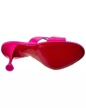 Christian Louboutin Nicol Is Back 85 Атласные сандалии, розовый