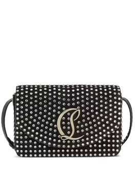Christian Louboutin сумка через плечо Loubi54 с кристаллами, черный