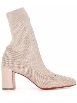 Christian Louboutin трикотажные ботильоны, нейтральный цвет
