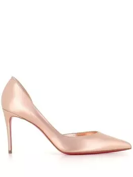 Christian Louboutin туфли-лодочки из кожи Iriza 85 мм, нейтральный цвет