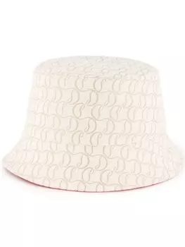 Christian Louboutin жаккардовая шляпа, белый