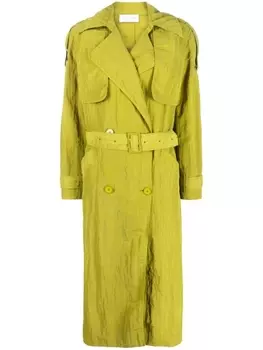 Christian Wijnants тренч Jushu длины миди с поясом, зеленый