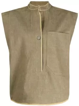 Christopher Esber блузка с карманом, зеленый