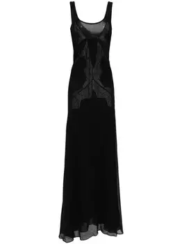 Christopher Esber кружевное платье на бретелях, черный