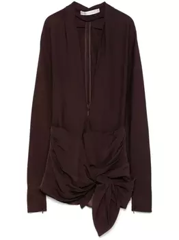 Christopher Esber мини-платье-обертка с завязками, красный