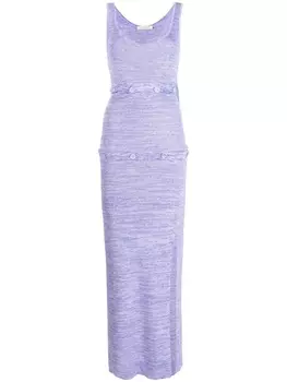 Christopher Esber платье со вставками на пуговицах, фиолетовый