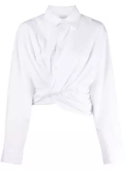 Christopher Esber рубашка Tempest с драпировкой, белый