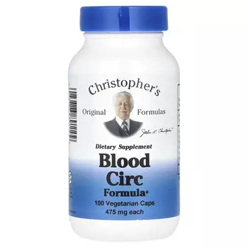 Christopher's Original Formulas, состав для улучшения кровотока, 475 мг, 100 вегетарианских капсул