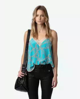 Christy женский шелковый топ в нижнем белье Zadig & Voltaire, бирюзовый